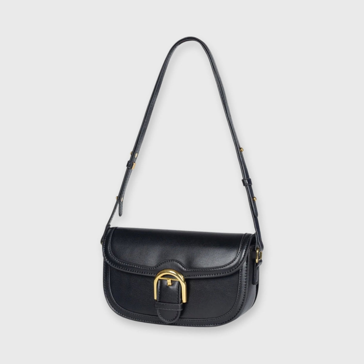 Mini sac porté épaule Bella noir, photo détail