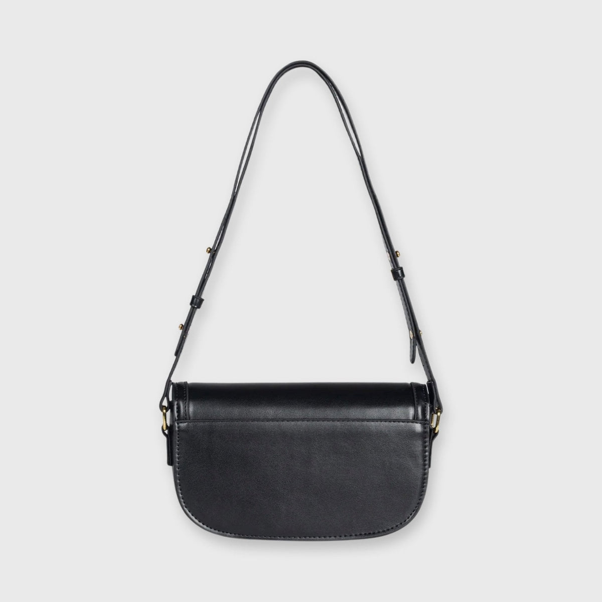 Mini sac porté épaule Bella noir vu de trois quarts