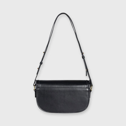 Mini sac porté épaule Bella noir vu de trois quarts