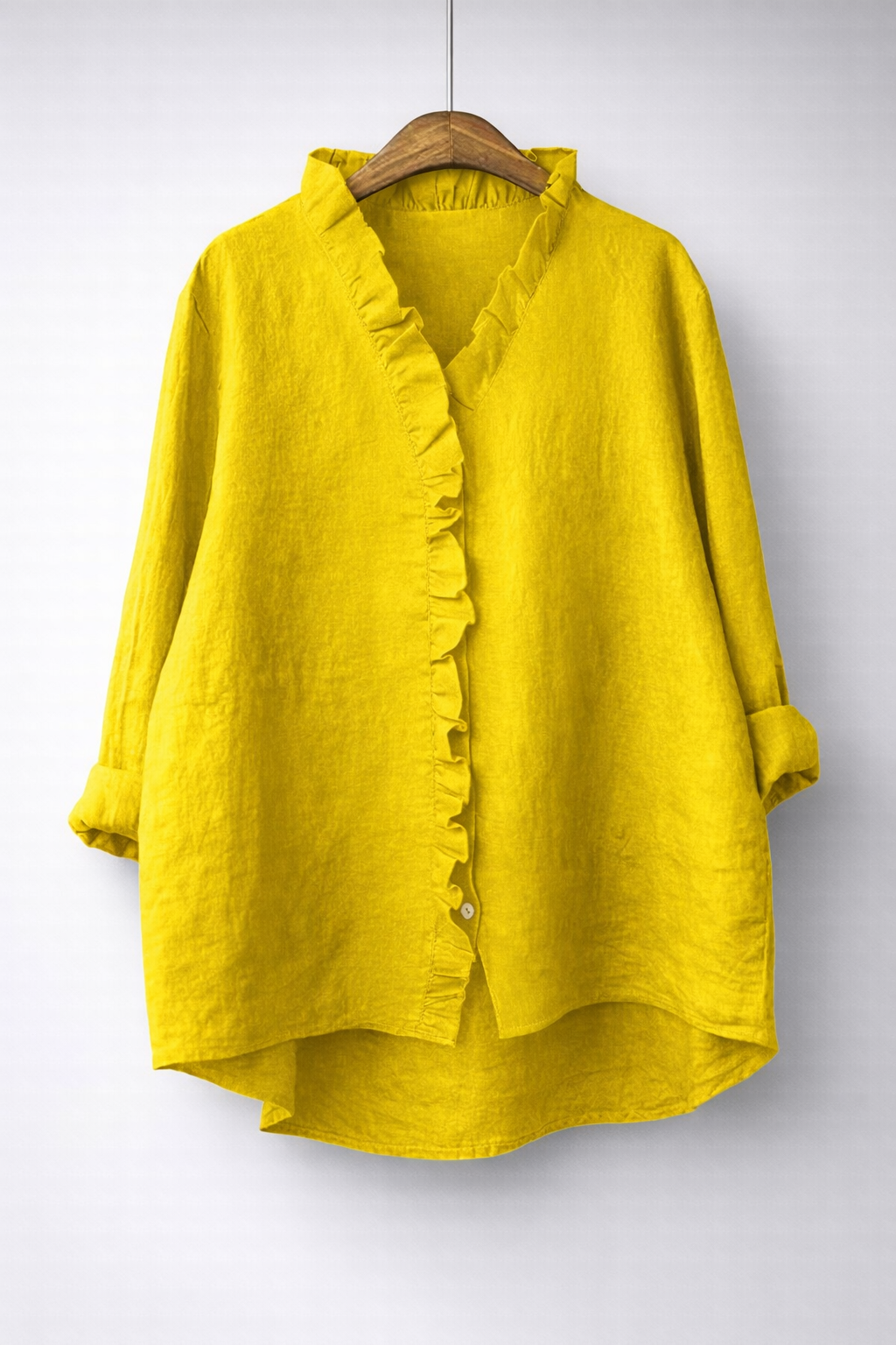 Rosalinde | Chemise à volant — Jaune