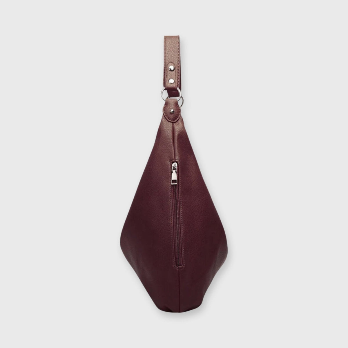 Sac hobo Cassie bordeaux vu de côté