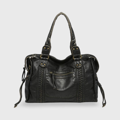 Sac porté épaule Céléna noir vu de face