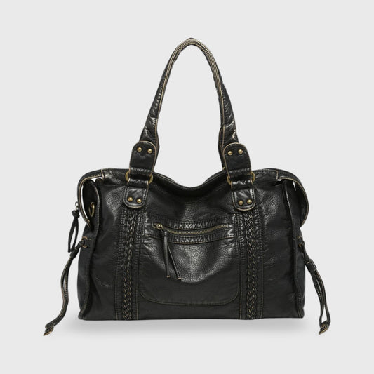 Sac porté épaule Céléna noir vu de face
