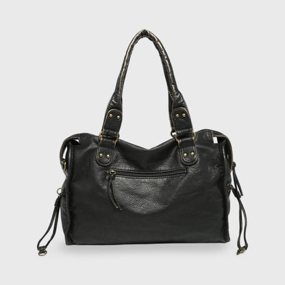 Sac porté épaule Céléna noir vu de côté