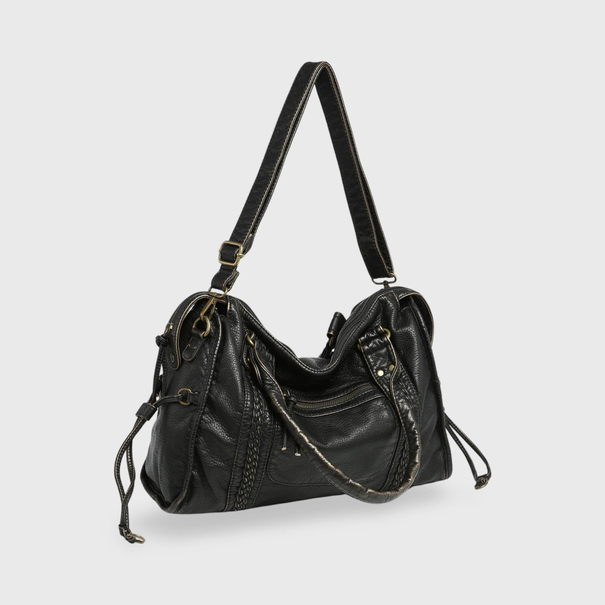 Sac porté épaule Céléna noir, photo détail