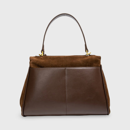 Sac porté épaule Ciara Daim olive vu de côté