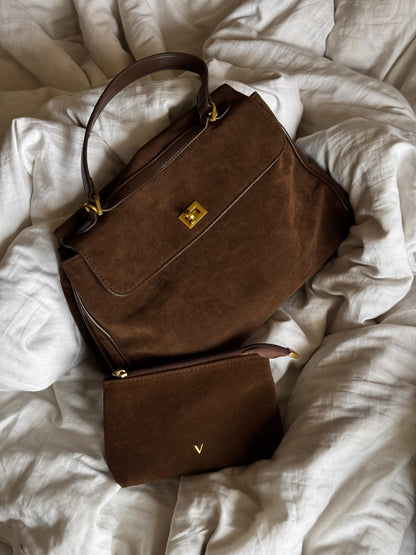 Sac porté épaule Ciara Daim olive, photo détail