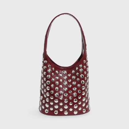 Sac seau Crissy bordeaux vu de face