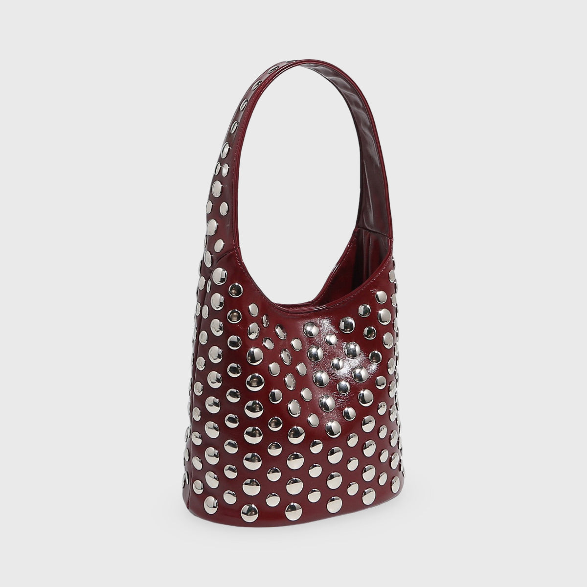 Sac seau Crissy bordeaux vu de côté