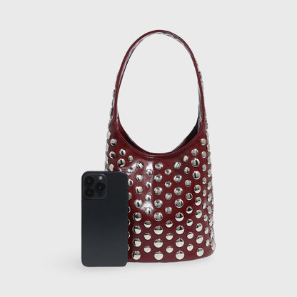 Sac seau Crissy bordeaux, photo détail