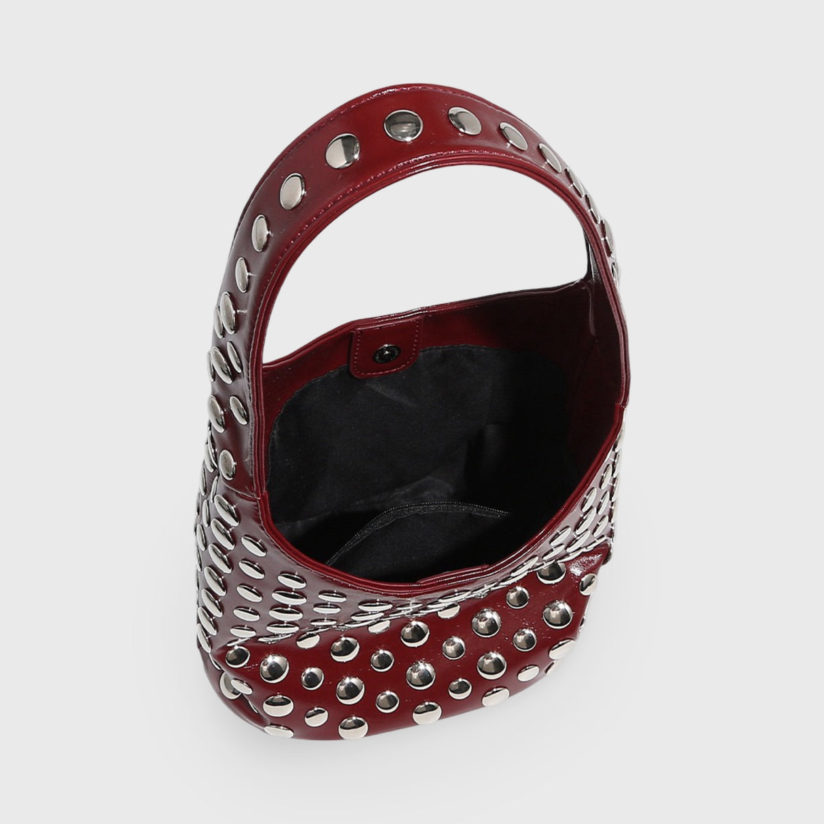 Sac seau Crissy bordeaux vu de trois quarts