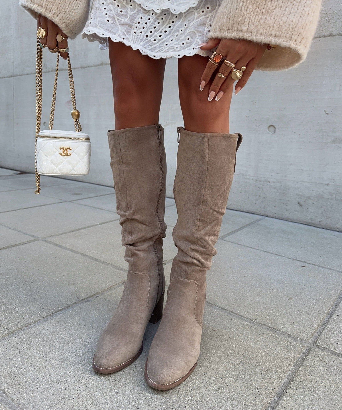 Kozaki Betty taupe