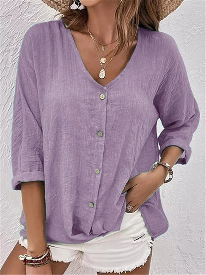 Iseline | Blouse boutonnée — Lilas