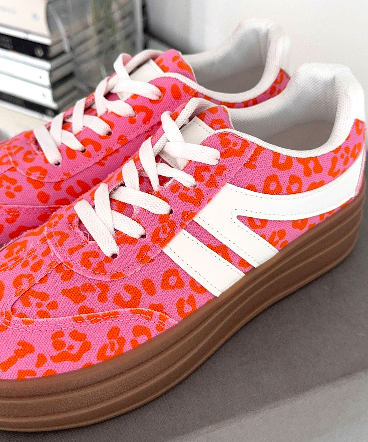 Sneakersy Zante w cętki różowe