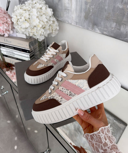 Sneakersy Madeleine brązowe