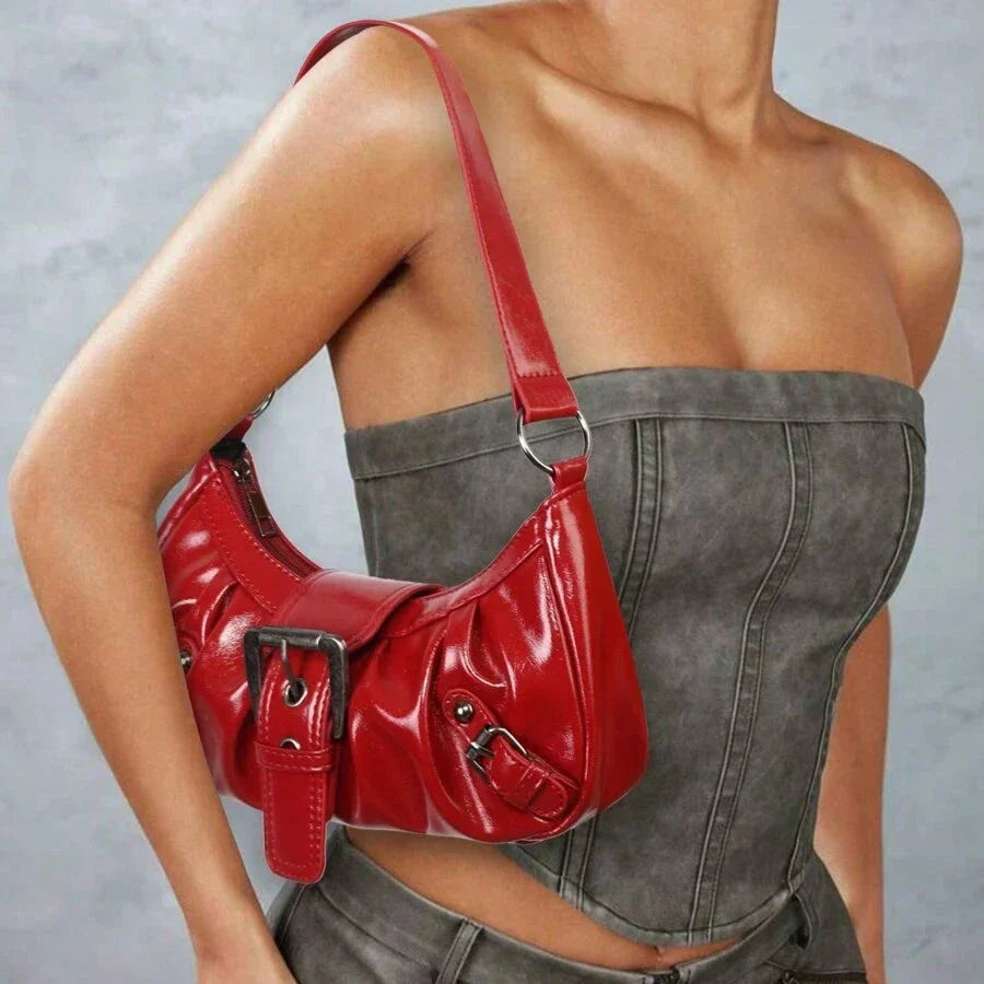 Sac porté épaule Rêve Vintage rouge vu de trois quarts
