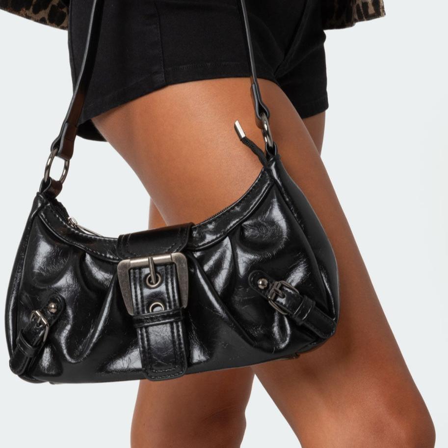Sac porté épaule Rêve Vintage noir vu de trois quarts