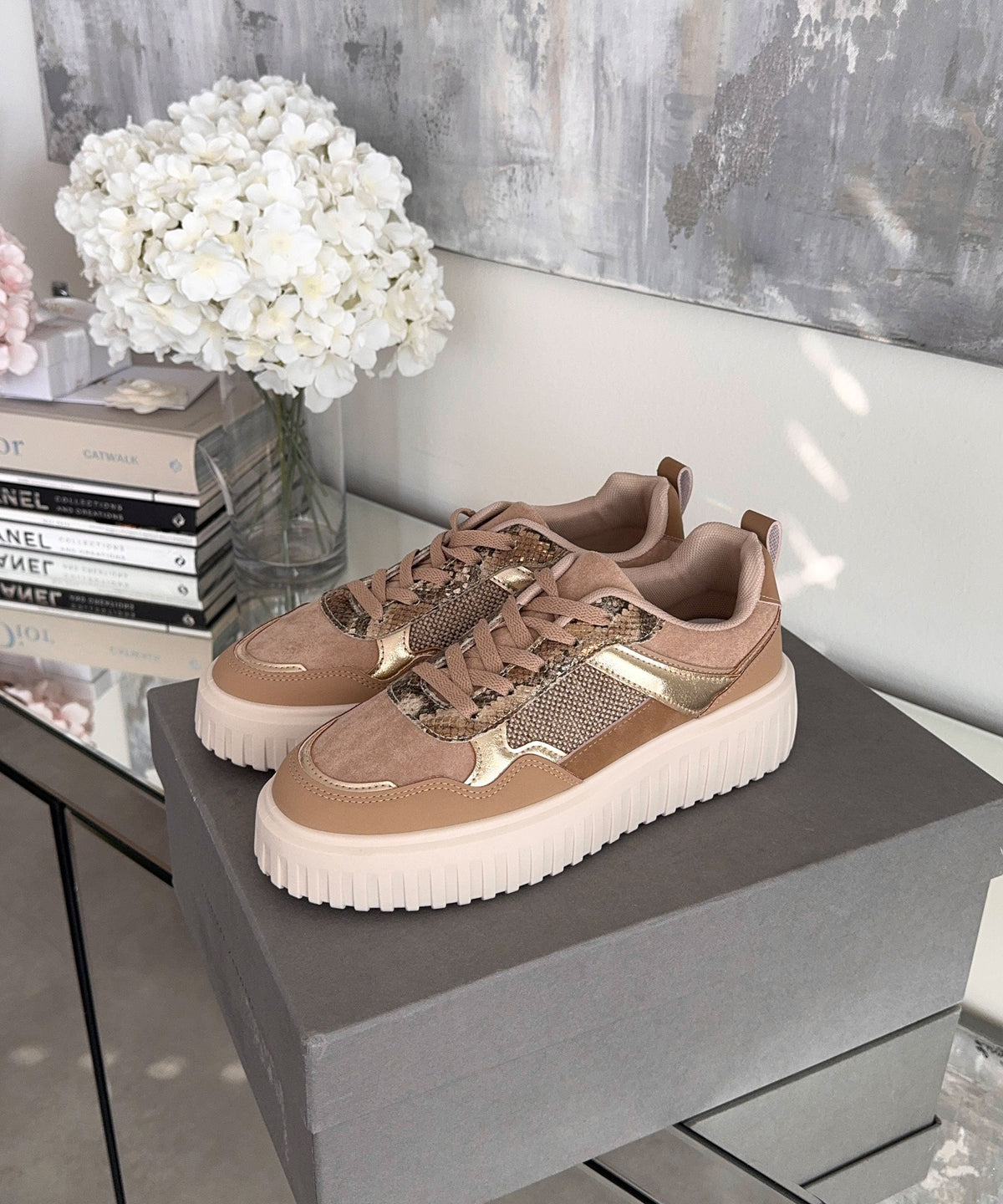 Sneakersy Daria taupe