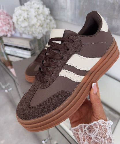 Sneakersy Renita brązowe