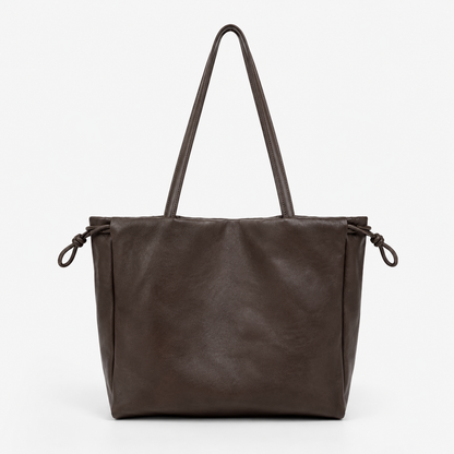 Cabas souple Elara espresso vu de face