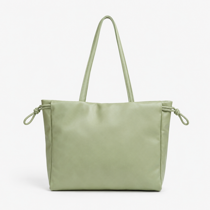 Cabas souple Elara matcha vu de face