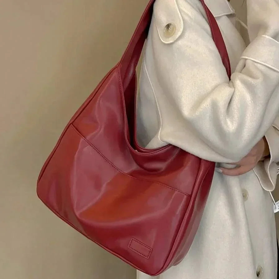 Cabas Quotidien rouge vu de trois quarts