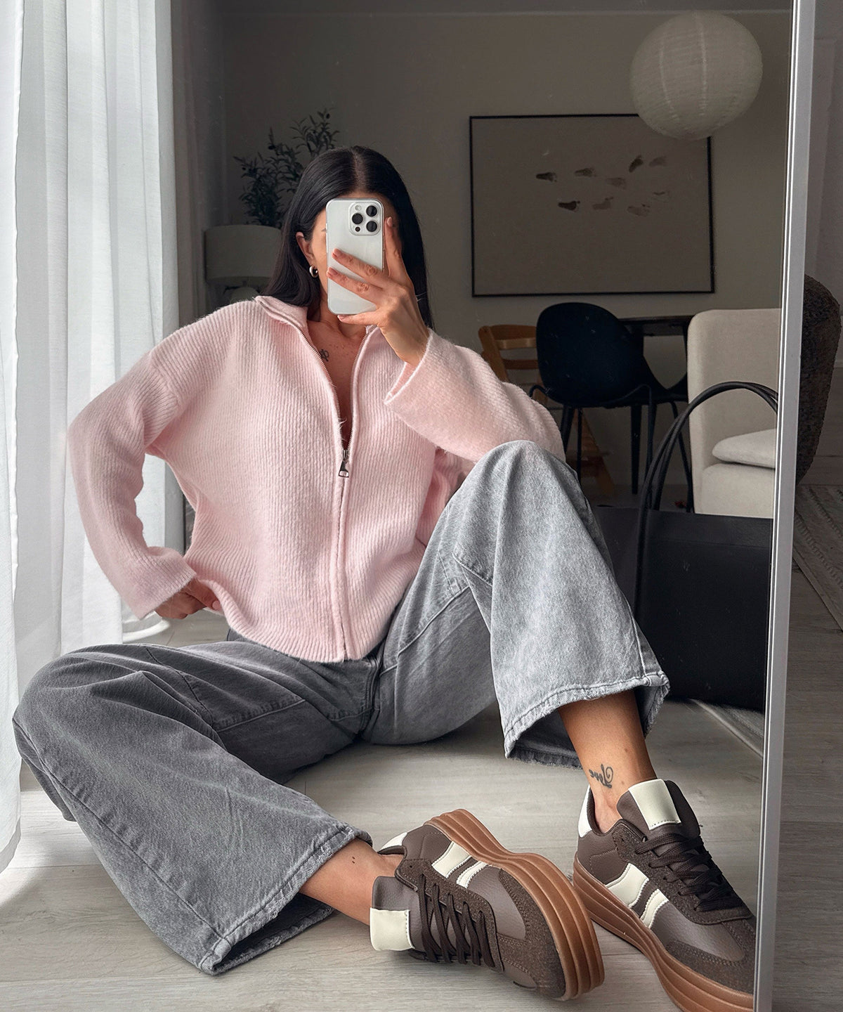 Sneakersy Renita brązowe