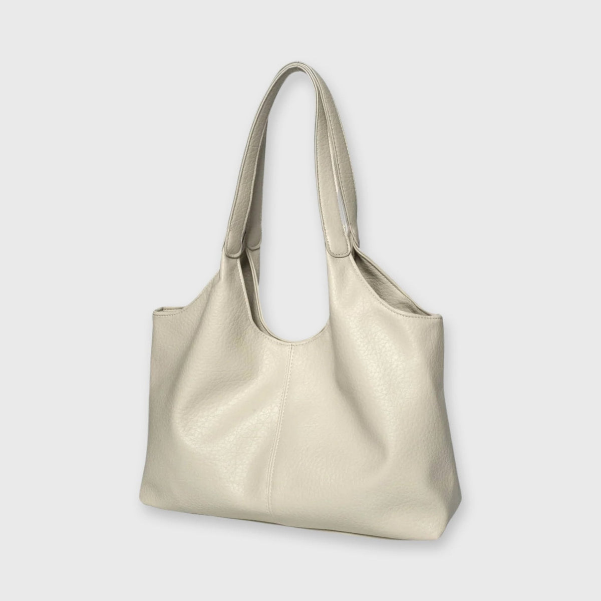 Sac cabas Hanaé crème vu de côté