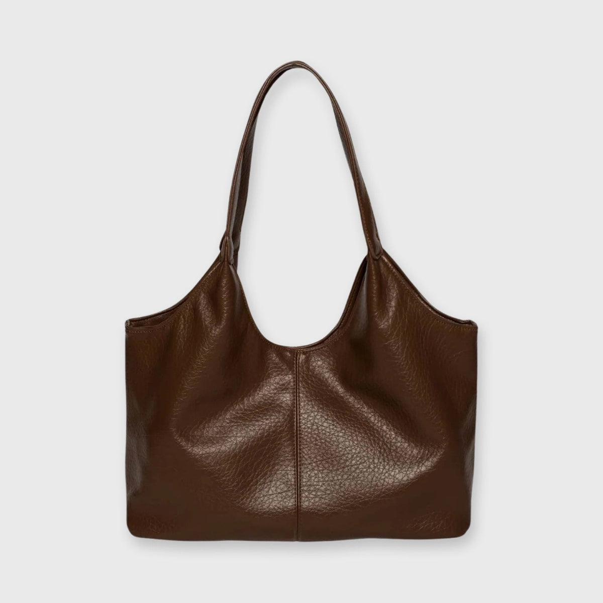 Sac cabas Hanaé brun foncé vu de face