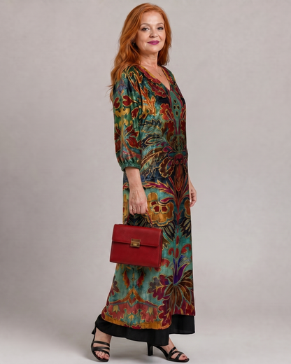 Pascale — Robe longue à ornements bohèmes
