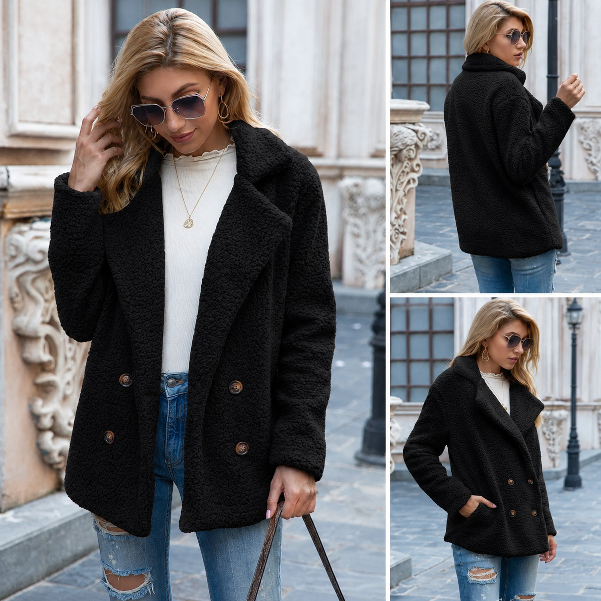 Holly | Przytulny płaszcz teddy