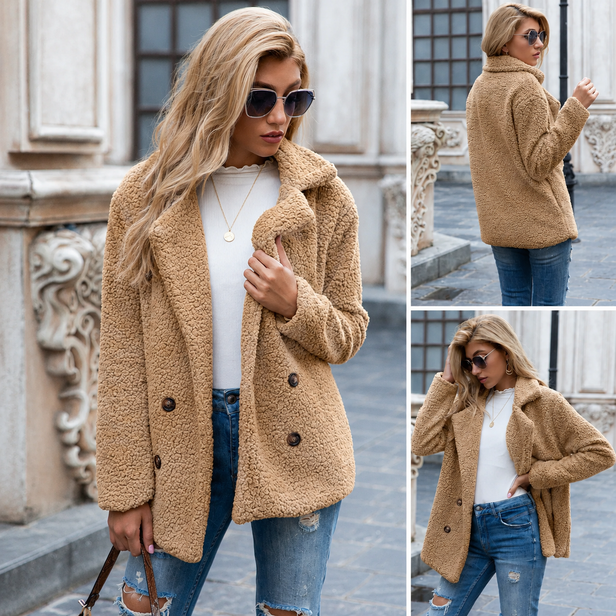 Holly | Przytulny płaszcz teddy