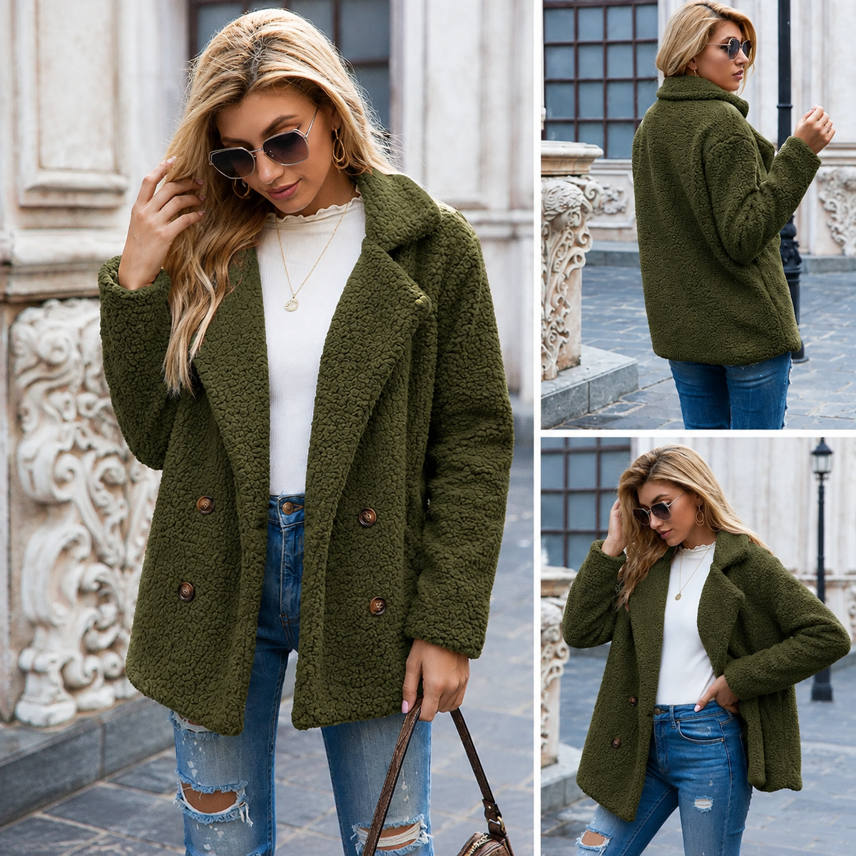 Holly | Przytulny płaszcz teddy