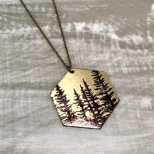 Forêt | Collier au motif forestier – Vue 01