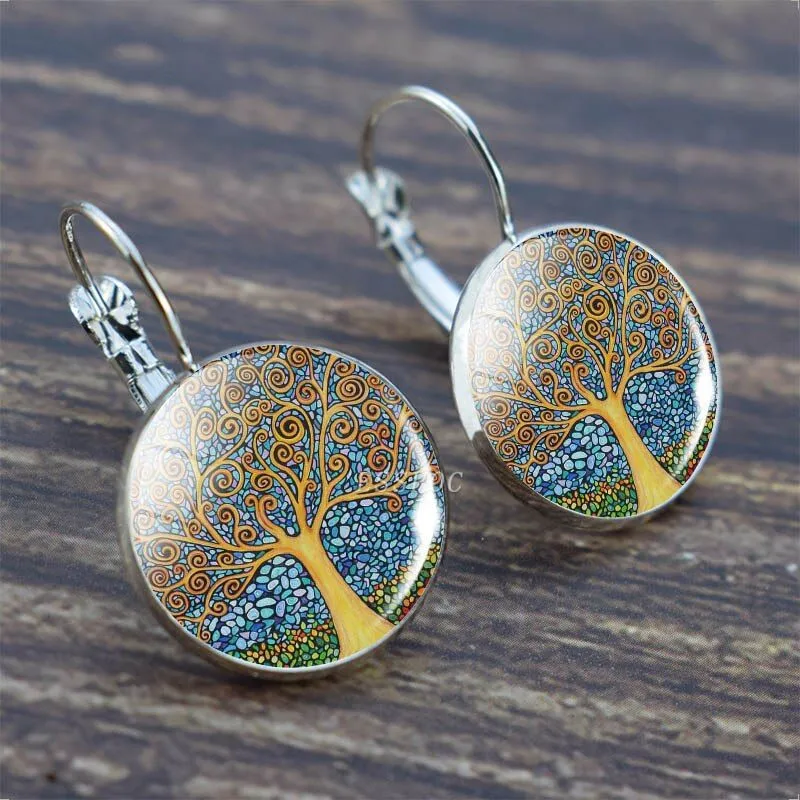Arbre de Vie | Boucles d'oreilles avec arbre de vie – Vue 01