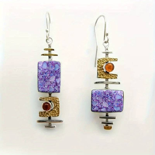 Violette | Boucles d'oreilles avec pierre violette – Vue 01