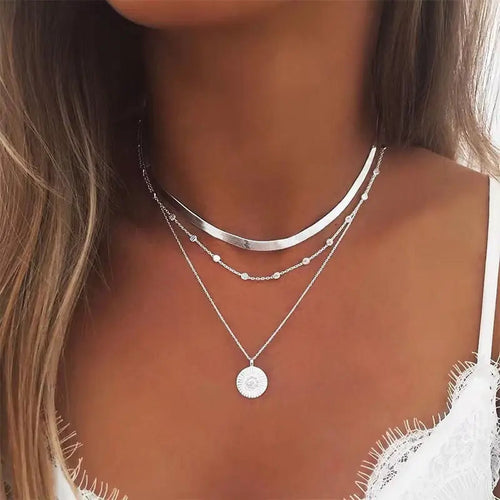 Sylvine | Collier vintage argenté – Vue 01