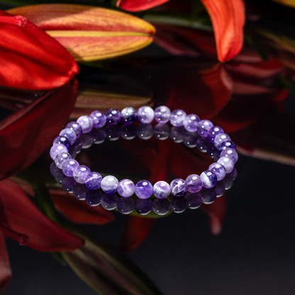 Paix Intérieure – Bracelet en améthyste chevron | 6 mm – image 1