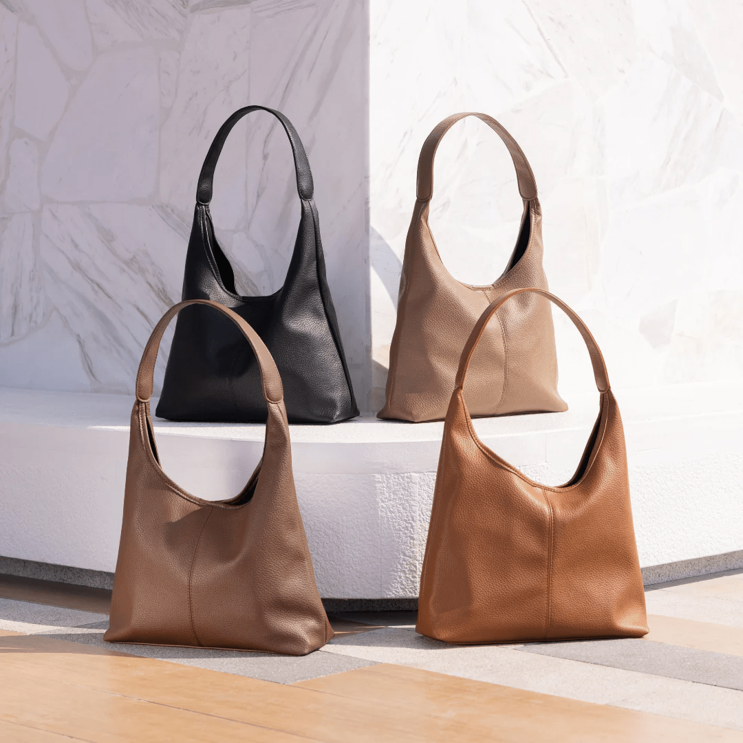Sac hobo Jolie caramel en situation