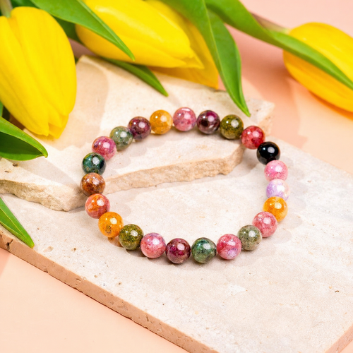 Ancrage – Bracelet en tourmaline arc-en-ciel | 8 mm – image 1