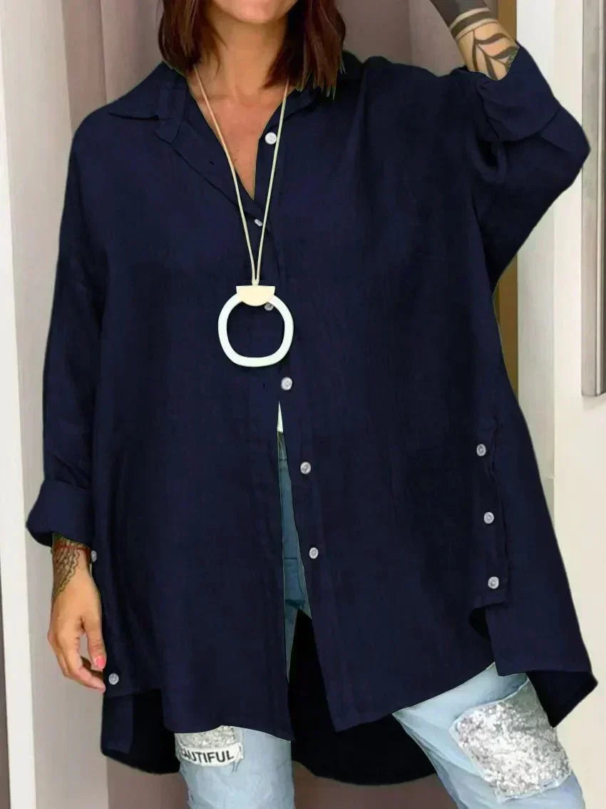Yseult | Chemise oversize à fente latérale