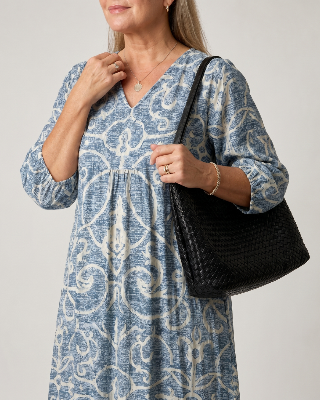 Isabelle — Robe longue à rinceaux vintage