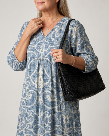Isabelle — Robe longue à rinceaux vintage