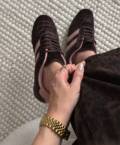 Sneakersy Medusa brązowe