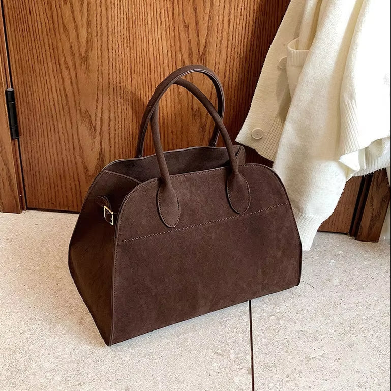 Sac en daim Moiré brun foncé, photo détail