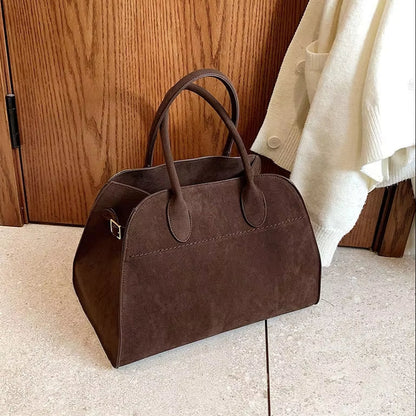Sac en daim Moiré brun foncé, photo détail