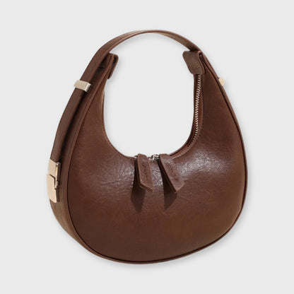 Sac demi-lune Lune brun foncé vu de face