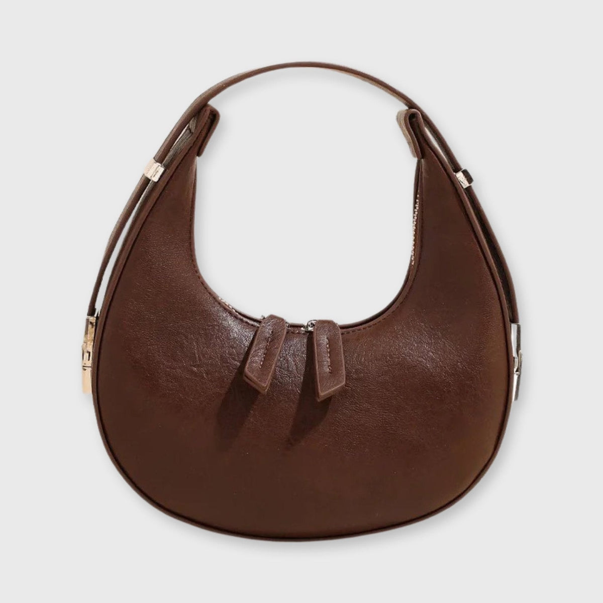 Sac demi-lune Lune brun foncé vu de côté