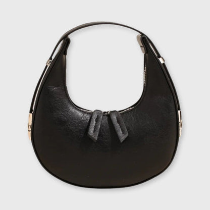 Sac demi-lune Lune noir vu de face
