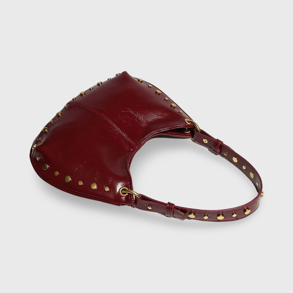 Sac porté épaule Nour bordeaux porté à l'épaule